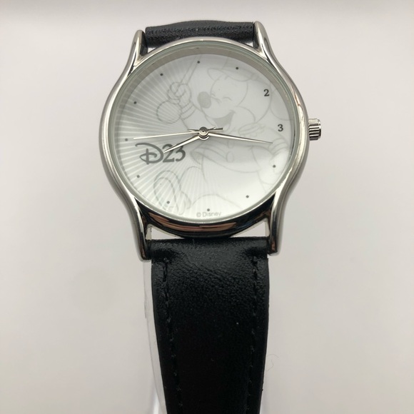 Disney Mickey Mouse Drum D23 Women’s Watch Black Band New Battery White Face - Picture 10 of 10